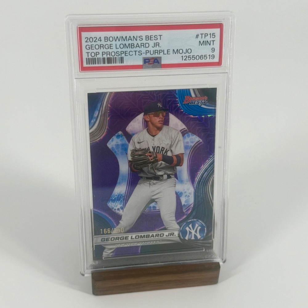 2024 Bowman's Best George Lombard Jr Purple Mojo Refractor /250 PSA 9 TP-15